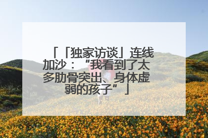 「独家访谈」连线加沙：“我看到了太多肋骨突出、身体虚弱的孩子”