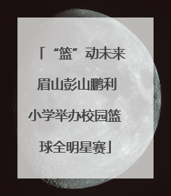 “篮”动未来 眉山彭山鹏利小学举办校园篮球全明星赛