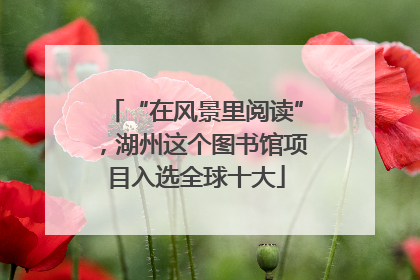 “在风景里阅读”，湖州这个图书馆项目入选全球十大