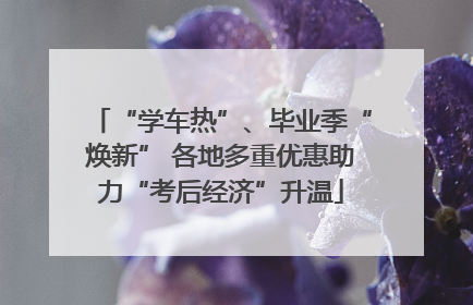 “学车热”、毕业季“焕新” 各地多重优惠助力“考后经济”升温