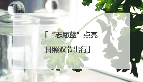 “志愿蓝”点亮日照双节出行