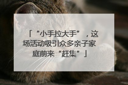“小手拉大手”，这场活动吸引众多亲子家庭前来“赶集”
