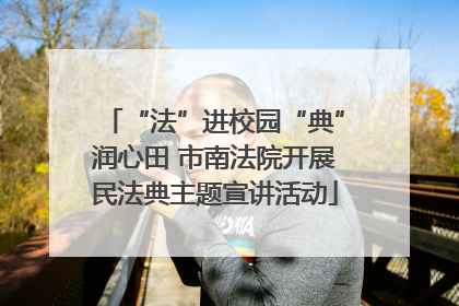“法”进校园“典”润心田 市南法院开展民法典主题宣讲活动