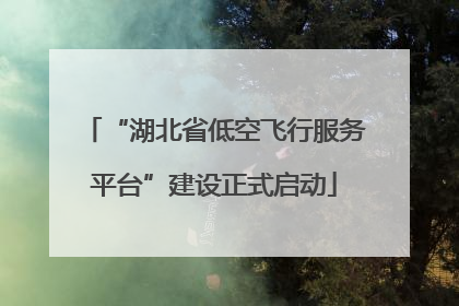 “湖北省低空飞行服务平台”建设正式启动