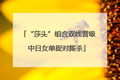 “莎头”组合双线晋级 中日女单捉对厮杀