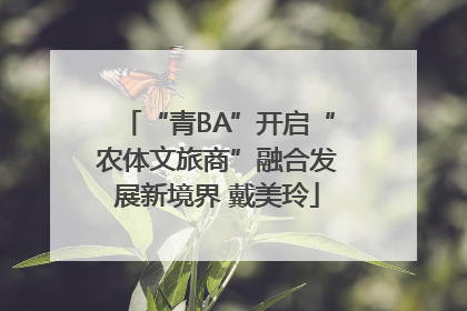 “青BA”开启“农体文旅商”融合发展新境界 戴美玲