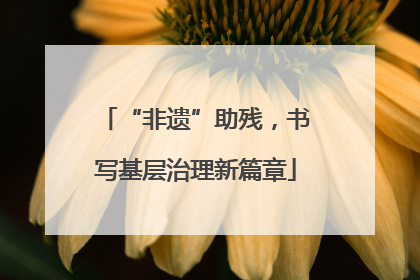“非遗”助残，书写基层治理新篇章