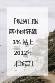 现货白银两小时狂飙3% 站上2012年来新高