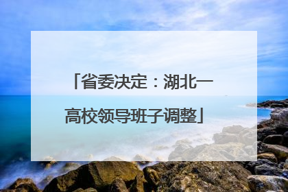 省委决定：湖北一高校领导班子调整