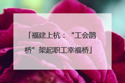 福建上杭：“工会鹊桥”架起职工幸福桥
