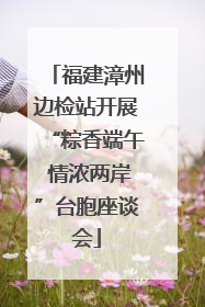 福建漳州边检站开展“粽香端午 情浓两岸”台胞座谈会