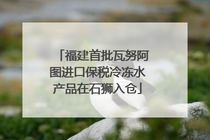 福建首批瓦努阿图进口保税冷冻水产品在石狮入仓