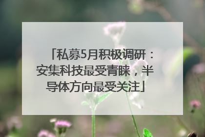私募5月积极调研：安集科技最受青睐，半导体方向最受关注