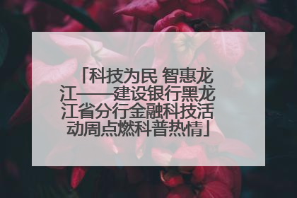 科技为民 智惠龙江——建设银行黑龙江省分行金融科技活动周点燃科普热情