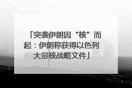 突袭伊朗因“核”而起：伊朗称获得以色列大量核战略文件