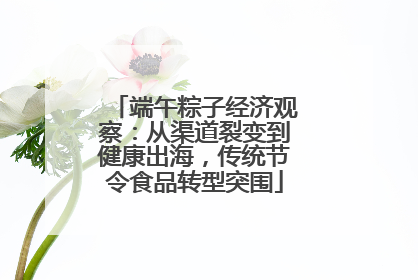 端午粽子经济观察：从渠道裂变到健康出海，传统节令食品转型突围