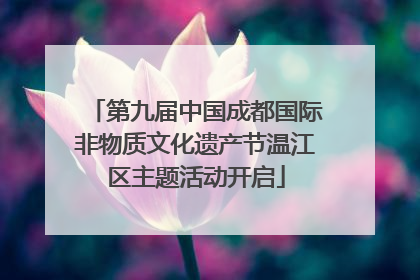 第九届中国成都国际非物质文化遗产节温江区主题活动开启