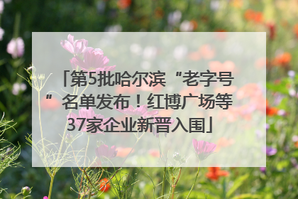 第5批哈尔滨“老字号”名单发布！红博广场等37家企业新晋入围