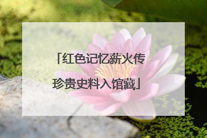 红色记忆薪火传 珍贵史料入馆藏