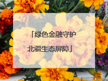 绿色金融守护北疆生态屏障