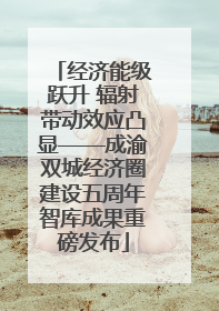 经济能级跃升 辐射带动效应凸显——成渝双城经济圈建设五周年智库成果重磅发布
