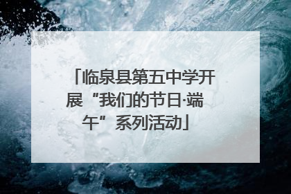 临泉县第五中学开展“我们的节日·端午”系列活动
