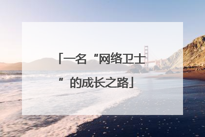 一名“网络卫士”的成长之路