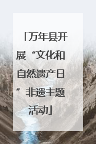 万年县开展“文化和自然遗产日”非遗主题活动