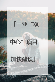 三亚“双中心”项目加快建设