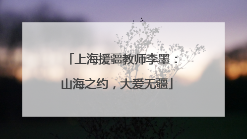 上海援疆教师李墨：山海之约，大爱无疆