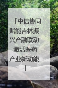 中信协同赋能吉林振兴产融联动 激活医药产业新动能