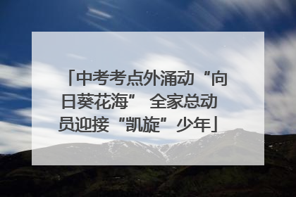 中考考点外涌动“向日葵花海” 全家总动员迎接“凯旋”少年