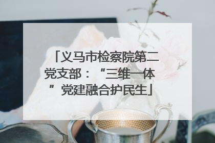 义马市检察院第二党支部：“三维一体”党建融合护民生
