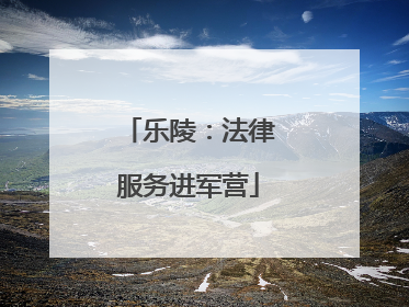 乐陵：法律服务进军营