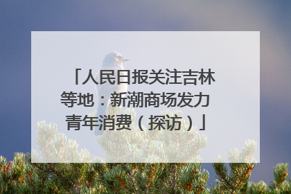 人民日报关注吉林等地：新潮商场发力青年消费（探访）