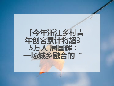 今年浙江乡村青年创客累计将超35万人 周国辉：一场城乡融合的“双向奔赴”