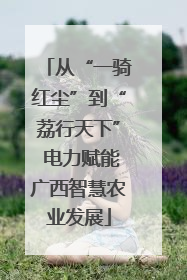 从“一骑红尘”到“荔行天下” 电力赋能广西智慧农业发展