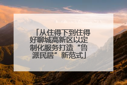 从住得下到住得好聊城高新区以定制化服务打造“鲁派民居”新范式