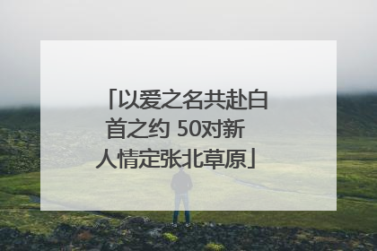 以爱之名共赴白首之约 50对新人情定张北草原