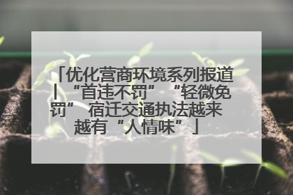 优化营商环境系列报道丨“首违不罚”“轻微免罚” 宿迁交通执法越来越有“人情味”