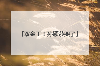 双金王！孙颖莎哭了