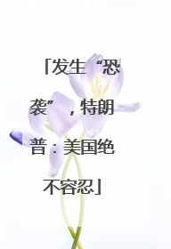 发生“恐袭”，特朗普：美国绝不容忍