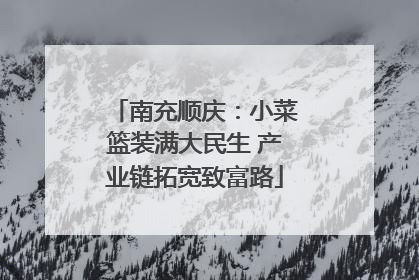 南充顺庆：小菜篮装满大民生 产业链拓宽致富路