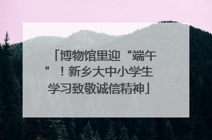 博物馆里迎“端午”！新乡大中小学生学习致敬诚信精神