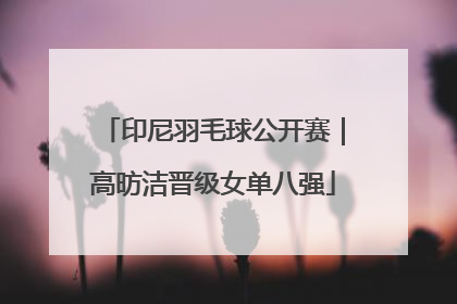 印尼羽毛球公开赛｜高昉洁晋级女单八强