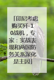 印尼考虑购买歼-10战机，专家：实战表现和两国防务关系深化是主因