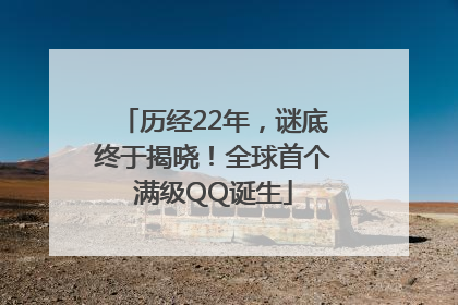 历经22年，谜底终于揭晓！全球首个满级QQ诞生