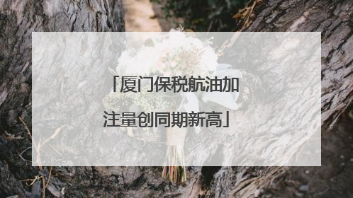 厦门保税航油加注量创同期新高