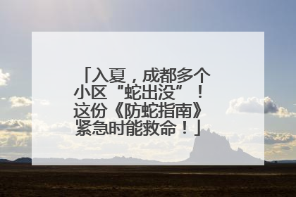 入夏，成都多个小区“蛇出没”！这份《防蛇指南》紧急时能救命！
