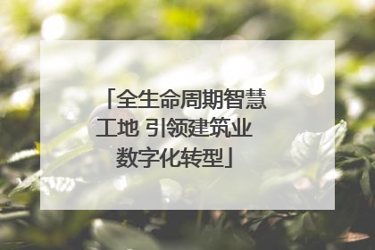 全生命周期智慧工地 引领建筑业数字化转型